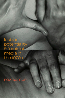 Two film stills showing hands touching bare skin. Title appears in orange lettering on the right of the image.